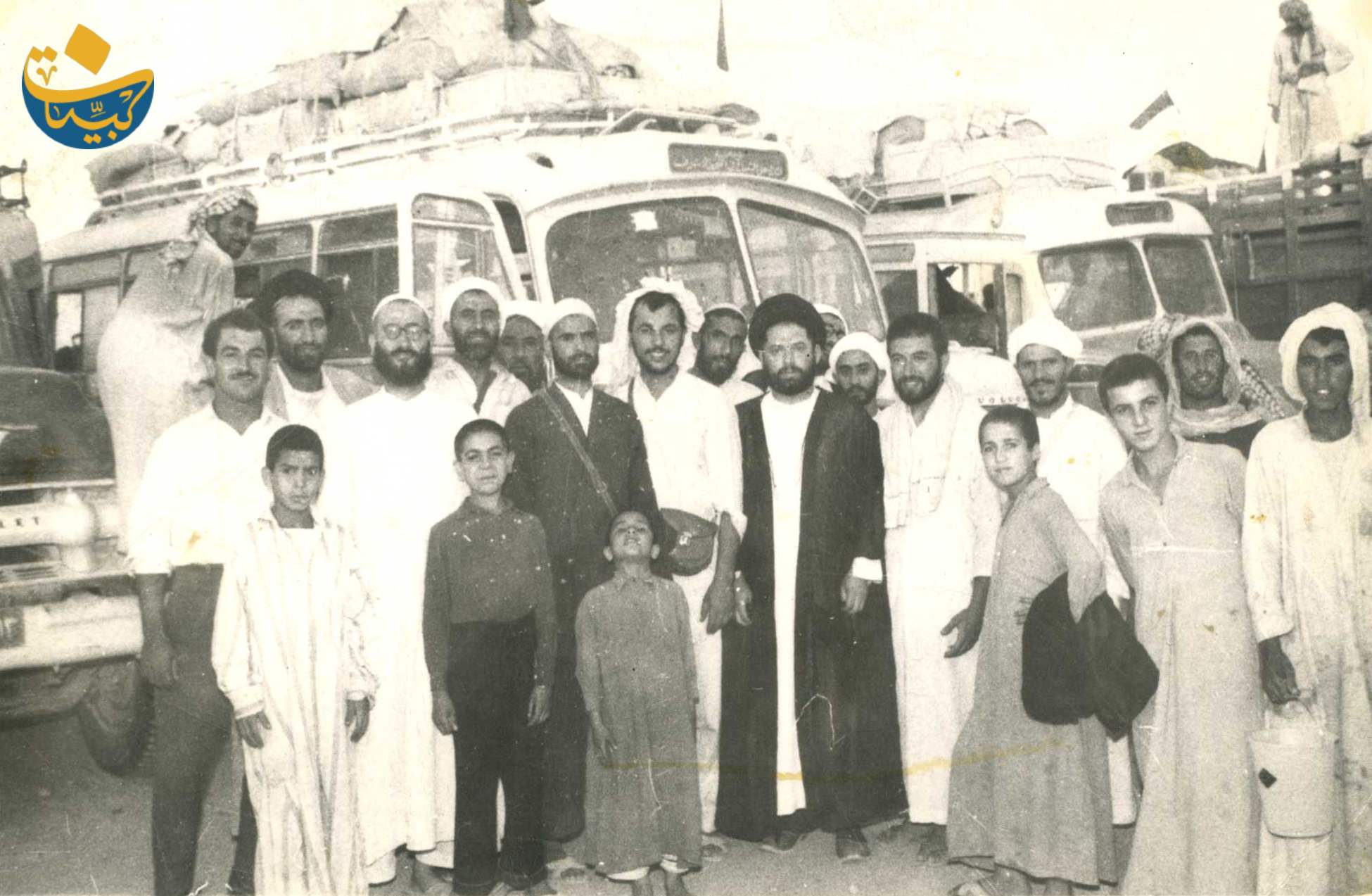 السيد محمد جواد فضل الله والسيد محمد حسين اثناء رحلة الى الحج عام 1968