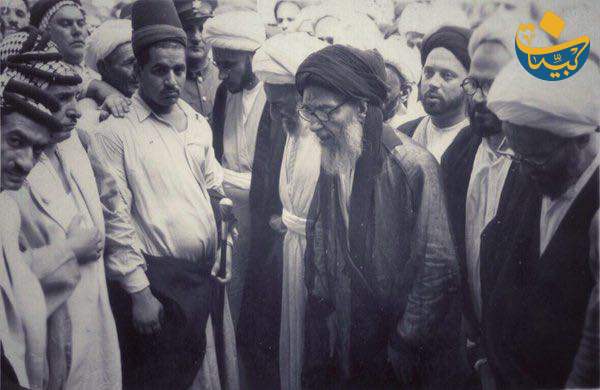 سماحة آية الله العظمى السيد محسن الحكيم (رحمه الله) وسماحة آية الله الشيخ حسين الحلي (2)