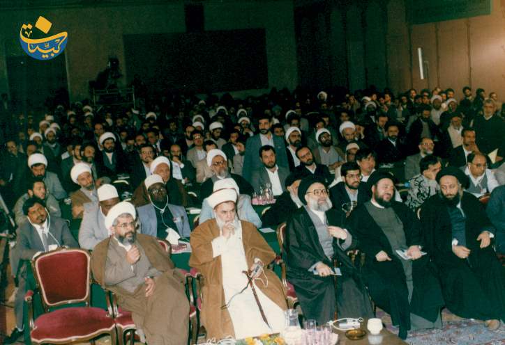 المؤتمر الاسلامي في ايران 1987مع الشيخ سعيد شعبان والسيد محمد باقر الحكيم