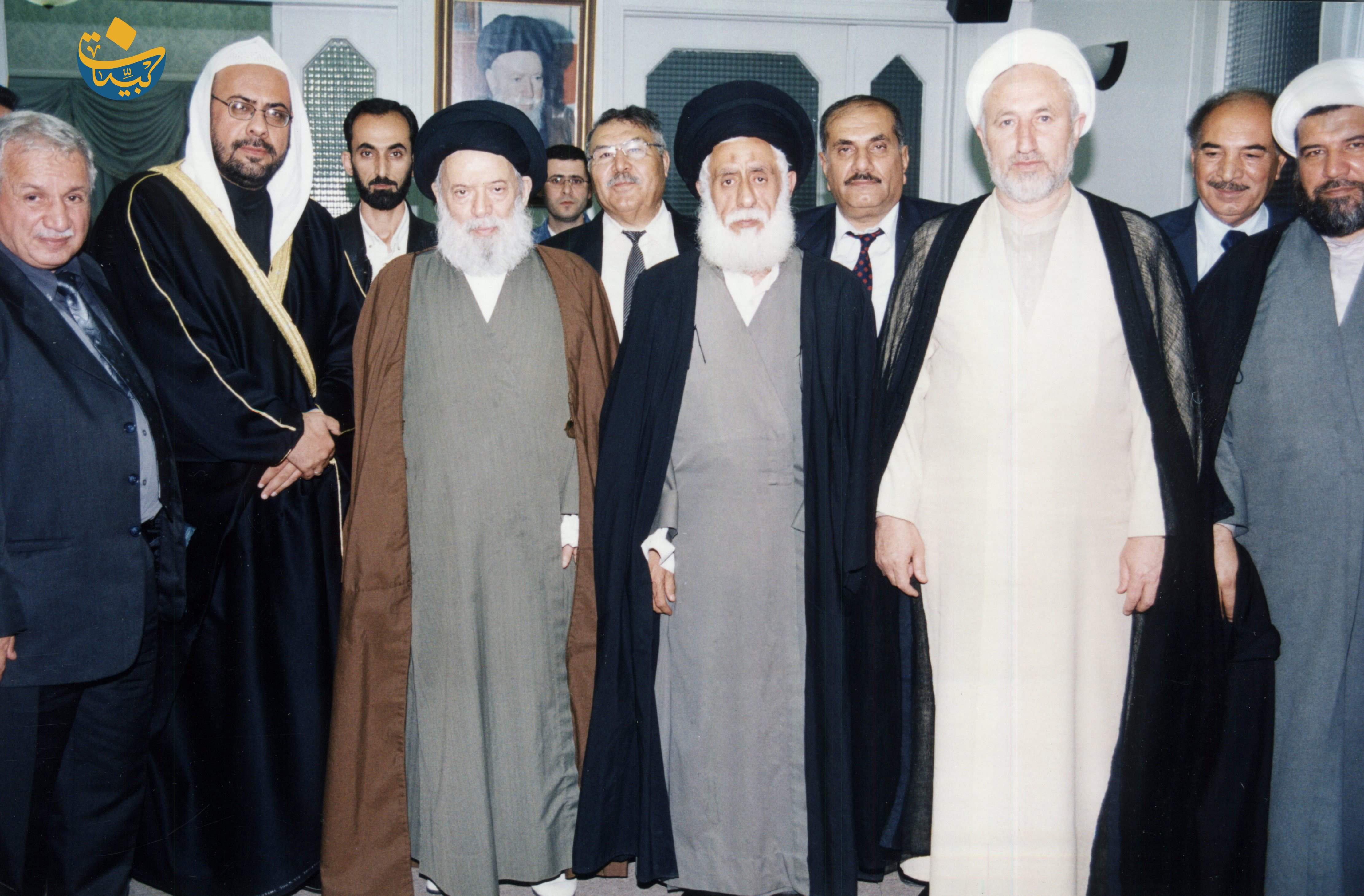 وفد المؤتمر الوطني العراقي التأسيسي 28 03 2004 السيد احمد البغدادي والشيخ محمد جواد الخالصي