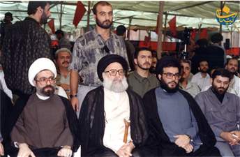 المرجع السيد فضل الله والسيد نصرا لله - والشيخ نعيم قاسم في ذكرى شهداء مجزرة 13 أيلول  1993