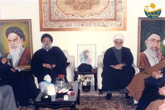 المرجع السيد فضل الله والشيخ محمد مهدي شمس الدين التعزية باستشهاد السيد عباس الموسوي 17 02 1992