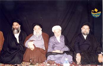 الشيخ طراد و السيد الشيرازي التعازي بوفاة السيد الكلباكاني 1993 12 12